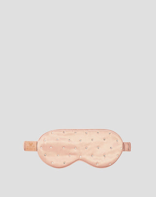 Schlaf-Augenmaske aus Seide, verziert mit Kristallen – rose gold Crystallove_3 - 3