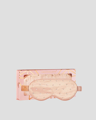 Schlaf-Augenmaske aus Seide, verziert mit Kristallen – rose gold Crystallove - 1