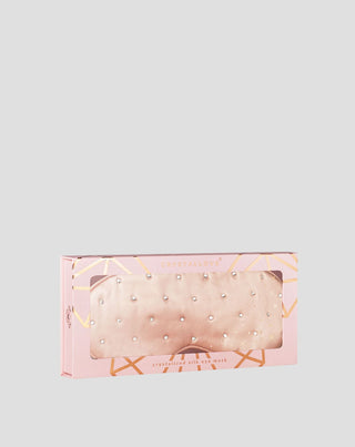 Schlaf-Augenmaske aus Seide, verziert mit Kristallen – rose gold Crystallove_4 - 4