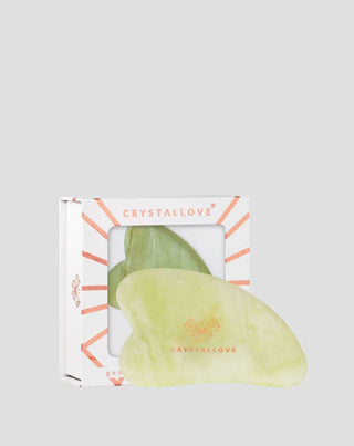 Gesichts-Massageplatte Gua Sha aus Jade, dem Stein der Jugend, Crystallove - 1