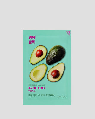 Eine Maske auf einem Baumwollsaum mit Avocado-Extrakt Pure Essence Holika Holika - 1