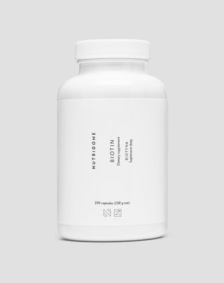Biotin Kapseln 2500 mcg Vitamin H für Haare, Haut und Nägel Nutridome 180 Stk.