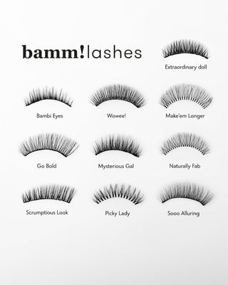 Falsche Wimpern auf dem 2D-Streifen für den mehrfachen Gebrauch, einfach aufzutragende Wowee! Bamm!Lashes - 3