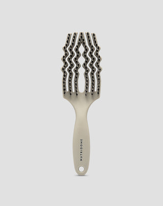 graubraune Haarbürste mit Naturborsten Taupe Nutridome